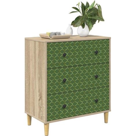 Cuvette de Toilette Design Géométrique Vert Émeraude - Style Sonoma Moderne et Élégant (1/5)
