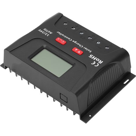 Contrôleur de charge solaire intelligent PWM 12V/24V à identification automatique 50A avec affichage LED et port USB (1/5)