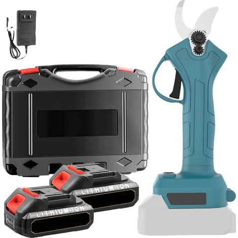 Sécateurs sans fil, Poignée ergonomique, Batterie haute capacité, Avec 2XBattery (1/2)