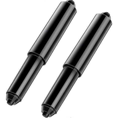 2 Stück Ersatzrollen für Toilettenpapierhalter, Kunststoff, federbelastet (schwarz) (1/5)