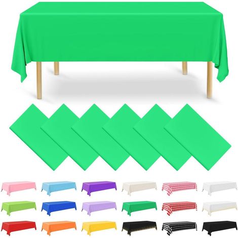 6er Pack Einweg Tischdecke Dunkelgrün 137x274 cm Wasserdicht für Partys