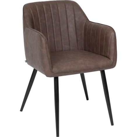 Chaise de salle à manger Visoca marron (1/5)