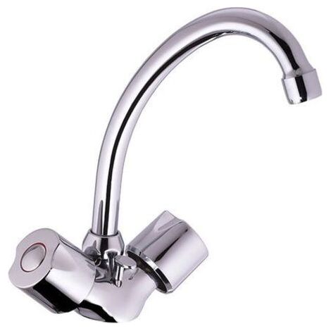 Mélangeur lavabo haut mobile en laiton — Aérateur anti-calcaire, têtes céramiques 1/2 tour, flexibles inclus.
