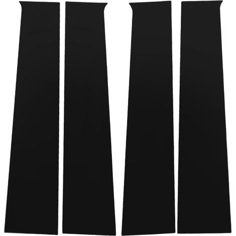 Profili di finitura per montanti di porte/finestre in policarbonato nero lucido ad alta resistenza per modelli 1500, 2500, HD e 3500 dal 2014 al 2018, 4 pezzi.