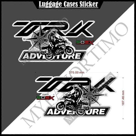 Pour Benelli Trk502x Trk 502x 502 X Adventure Motorcycle Trunk Luggage Cases Box Sacières en aluminium avec autocollants latéraux supérieurs-- (1/4)