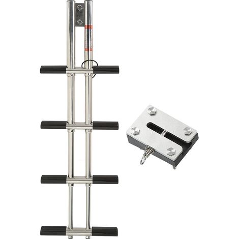 Stainless Steel Telescopic Ladder for Marine Use 4 Steps for Yachts and Swimming Pools Design and Foldable (1/5)