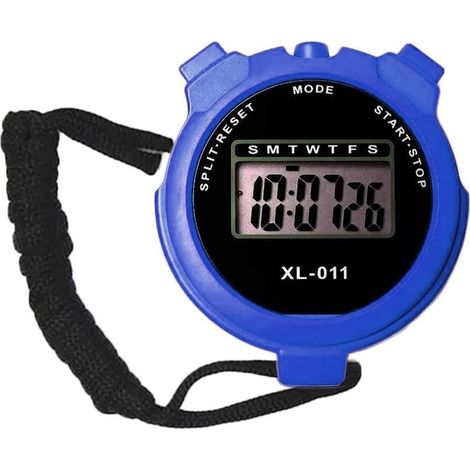 Chronomètre De Sport Portable, Affichage Numérique, Compteur De Remise en Forme, 4 Couleurs, Chronographe(Blue) (1/5)