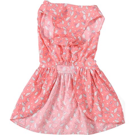 Robe Chien Sans Manches - Polyester Souple Avec Nœud - Pour Fêtes Et Photos - Taille M (1/5)