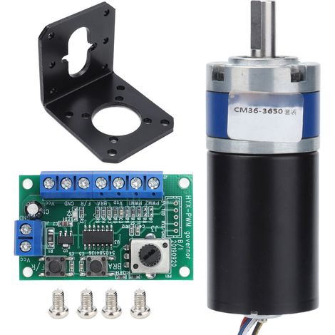 Moteur planétaire sans balais à réduction de vitesse 12V CC, arbre en D, 230 tr/min, kit complet avec contrôleur (1/5)