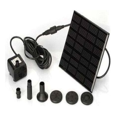 BARKBUSTERS7V 1.2W Pompe Solaire Pour Fontaine, Pompe à Eau Solaire avec 6 Buses Kit de Fontaine Submersible sans Brosse,11x11cm,Longueur de ligne 3m (1/5)