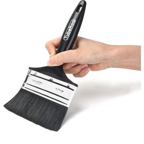 Grand pinceau de peinture de 100 mm, pinceau de surface, pinceau de peinture – Pinceau fin pour peinture, huile de bois et peinture murale – Pinceau à lasure pour lasure sur bois – Pinceau (1/5)