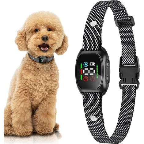 Collier Anti Aboiement Chien, 4 Modes de Correction,Sensibilité Ajustable sur 8 Niveaux,Détection Intelligente des Aboiements,Rechargeable,Étanche IP67,pour Petit Moyen Grand Chiens Lust (1/5)