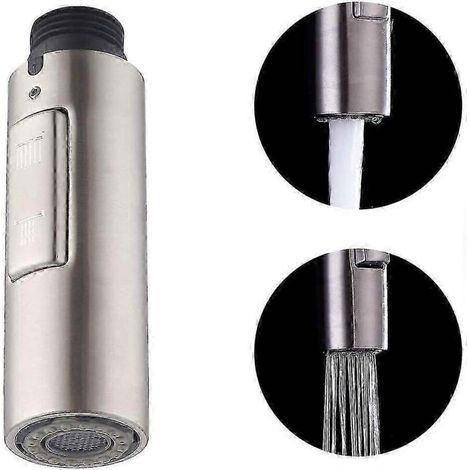 Robinet de cuisine de remplacement en acier inoxydable brossé SUS304 avec douchette (1/5)