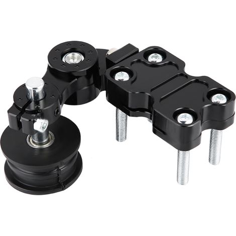 GARRYFIZH Tendeur de chaîne de moto en aluminium, boulon de réglage automatique sur outil à rouleau, noir (1/5)