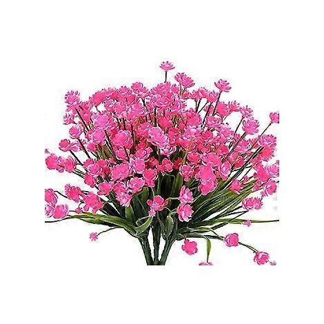 Bündel künstliche Blumen für den Außenbereich, UV-beständig, farbecht, künstliche Kunststoffpflanzen für Garten, Veranda, Fensterkasten