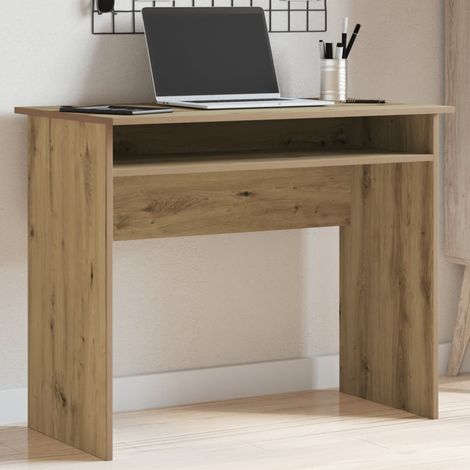 Escritorio de madera de ingeniería roble artisan 90x50x74 cm vidaXL