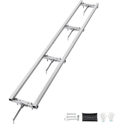 Pour scierie et menuiserie, coupe guidée avec rail de guidage pour tronçonneuse, 4 barres transversales (1/5)