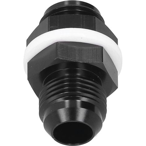 Raccord droit 10AN pour réservoir de carburant, filetage mâle, aluminium 6061‑T6, avec 2 rondelles, fixation traversante, usage auto/moto (1/5)
