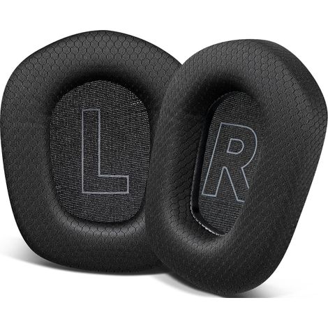 Lot de 1 Mousse Coussin Coussinets pour Logitech G733  Lightspeed Wireless Gaming Casque avec Tissu en Maille Durable, Mousse d'isolement de Bruit de Confort（Noir） (1/5)