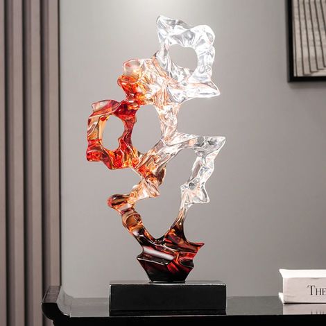 Sculpture décorative créative (brun rougeâtre) pour salon, œuvre d'art esthétique pour meuble (1/5)