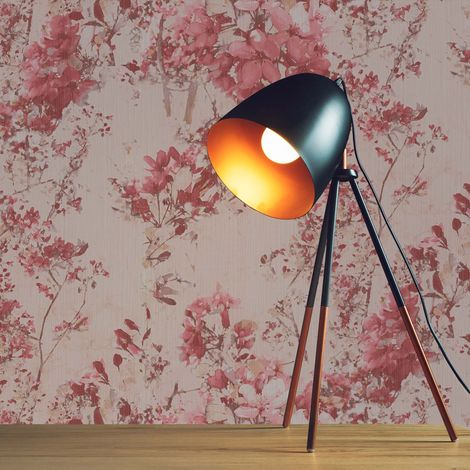 TADESSI Tapete Blumen Florentin M1-No.1300 Vliestapete Rot Rosa Floral Wohnzimmer Schlafzimmer Küche (1/5)