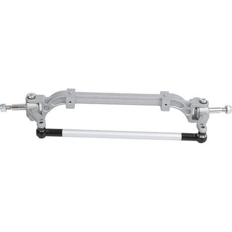 Barre de direction sans puissance pour essieu avant, compatible avec camion tracteur RC Tamiya 1/14, en argent (1/5)