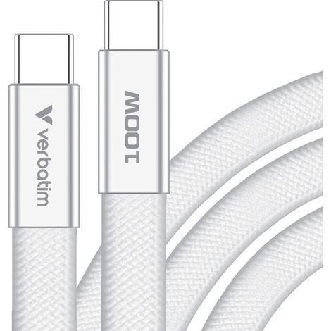 Verbatim 30277 câble USB USB 2.0 1,2 m USB C 0,48 Gbit/s 100 W Blanc