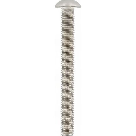 Vis métaux tête bombée 6 pans creux 4 x 8 mm BHC INOX A4 - Boite de 200 pcs - Fixtout BHC04008A4