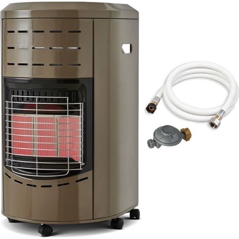 Favex – Chauffage d'appoint gaz Calgary taupe – Brûleur céramique infrarouge – 3 puissances jusqu'à 4200W – Pour espaces jusqu'à 40 m² – Acier (1/5)