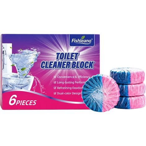 FISHLEANO Toilet Cleaning Tablets: Long-lasting cleaning, gentle stain removal, safe ingredients, toilet cleaning and deodorizing. (1/5)