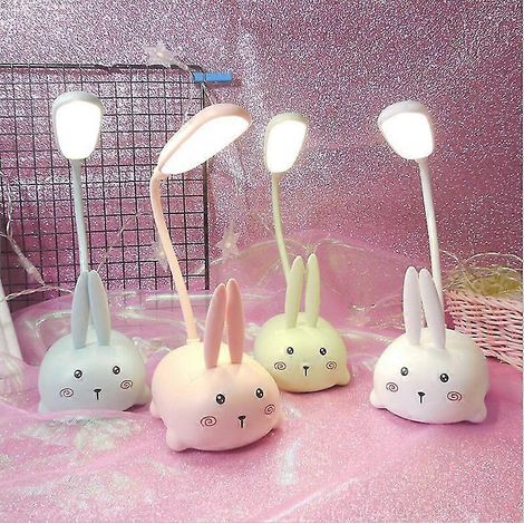 Lampe de table LED pliable télescopique à motif dessin animé, lampe cadeau pour enfants, lampe d'apprentissage rechargeable à la maison (1/5)