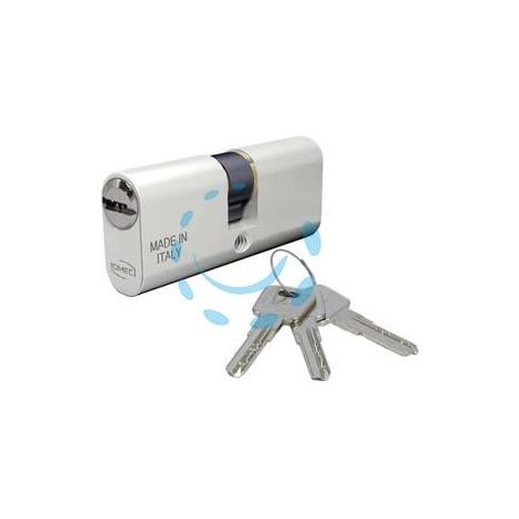 CILINDRO OVALE IN ALLUMINIO CON CHIAVE PIATTA 2140 - mm.60 centrato (30x30) (2140/04L)