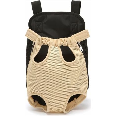 Sac à Dos pour Animaux De Compagnie, Sac à Dos Réglable pour Animaux De Compagnie, Sac De Voyage pour Chien, Transporteur pour Animaux De Compagnie avec Conception Ventilée(M, Jaune Clair) (1/5)