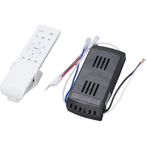 Asixxsix Kit de télécommande Universelle pour Ventilateur de Plafond, Remplacement de la minuterie à 6 Vitesses pour la lumière du Ventilateur de Plafond DC
