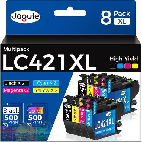LC421XL Cartouche d’Encre Compatible avec Brother LC421 LC421XL LC421XLVAL (1/5)