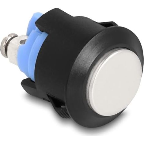 DELOCK BOUTON POUSSOIR À ENCASTRER 16 MM 2 BORNES À VIS BOUTON HAUT EN PLASTIQUE SNA 22045
