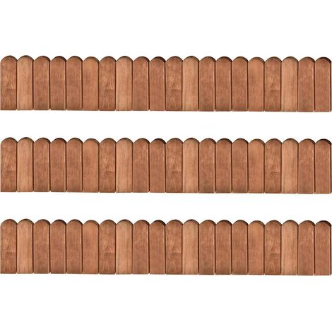 vidaXL Rouleaux de bordure 3 pcs 120 cm bois de pin imprégné (1/5)
