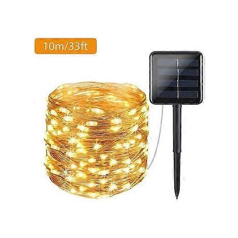 Fte des Pres THSINDE Lumires Solaires Lumires Extrieures Lumires de Jardin Blanc Chaud 10M-100LED