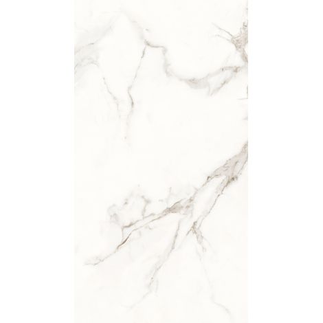 Carrelage sol / mur effet marbre blanc ROME STATUARIO l.60 x L.120 cm Brilliant LIMCARO