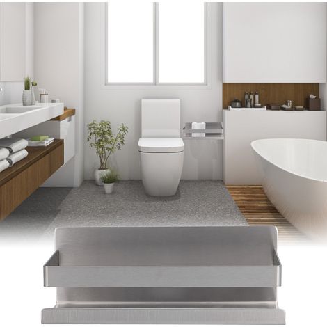 Ensemble d'étagères de salle de bain en acier inoxydable, porte-papier toilette, accessoires de salle de bain (1/5)