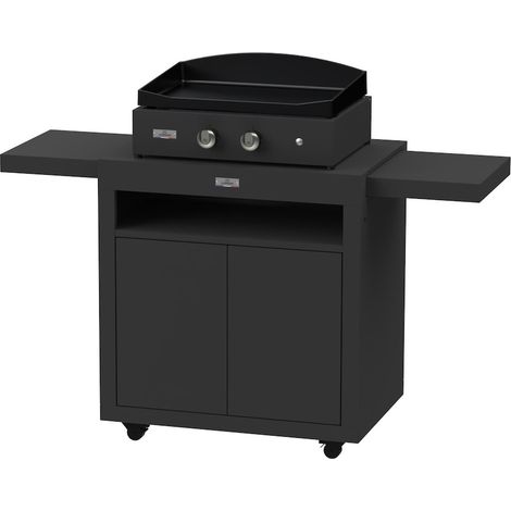 LE MARQUIER Plancha gaz Pure Edition noire - Meuble avec tablettes - 5,4 kW - Origine France Garantie (1/2)