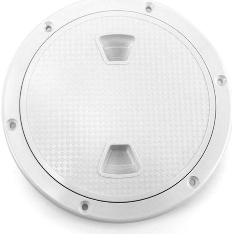 Inspection cover for manhole – Ø101 mm, white, made of durable plastic, pack of 4