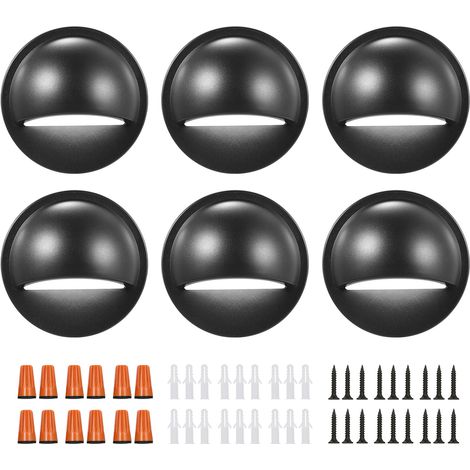 Juego de 6 luces LED de 3 W (AC/DC, 12–36 V) para patio, escaleras, valla, jardín, entrada de vehículos y sendero. Resistentes al agua según la norma IP67. (1/5)
