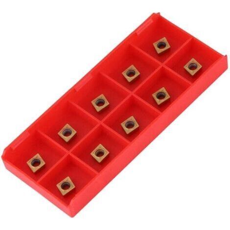 Coffret de 10pcs Lames Inserts Rotatifs CNC Insert Carbure CCMT060204-HM YBC251 Outil Tournage Filtage pour Acier pour Tours, Fraiseuses (1/4)