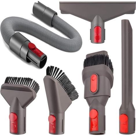 Ensemble de 6 accessoires de rechange pour brosse Dyson avec flexible d'extension et embout pour Dyson GEN5 G5 V15 V12 V11 V10 V8 V7 pour nettoyer rapidement les recoins, les coins, les pieds de lit, (1/5)