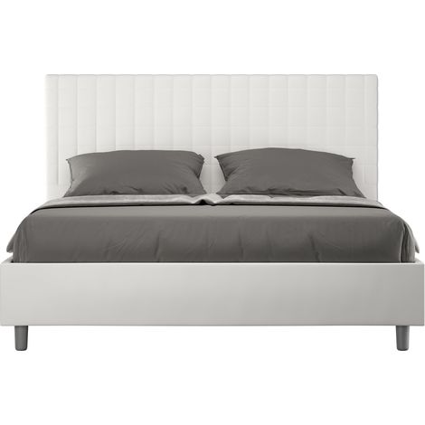 Letto Matrimoniale Extra Large 190x200 cm con Rete Sunny Bianco (1/5)