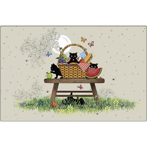 Set de table beige picnic de chatons 43 cm