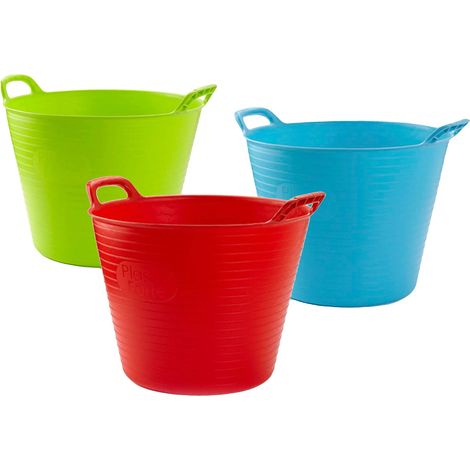 Porte-bébé en plastique, poignées ergonomiques, utilisation polyvalente, 42L Couleurs Assorties, 4 Unités++ Économies (1/2)