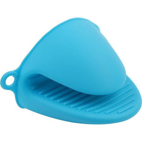 Gant de cuisine antidérapant résistant à la chaleur (1 pièce), compatible micro-ondes et four, bleu. (1/5)