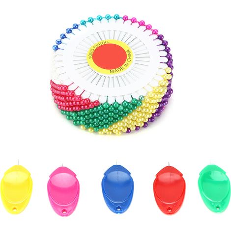 Sewing Pins Multiple Coloured Plastic Needle with Threader for Jewelry Decoration Handicrafts (1/5)
